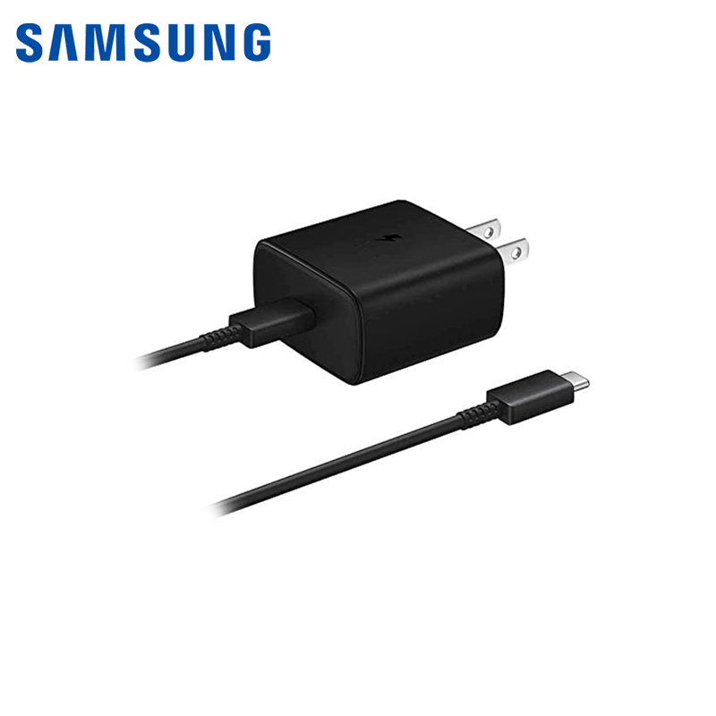 Cargador Samsung Adaptador de viaje USB C a USB C 45W 5A Blanco