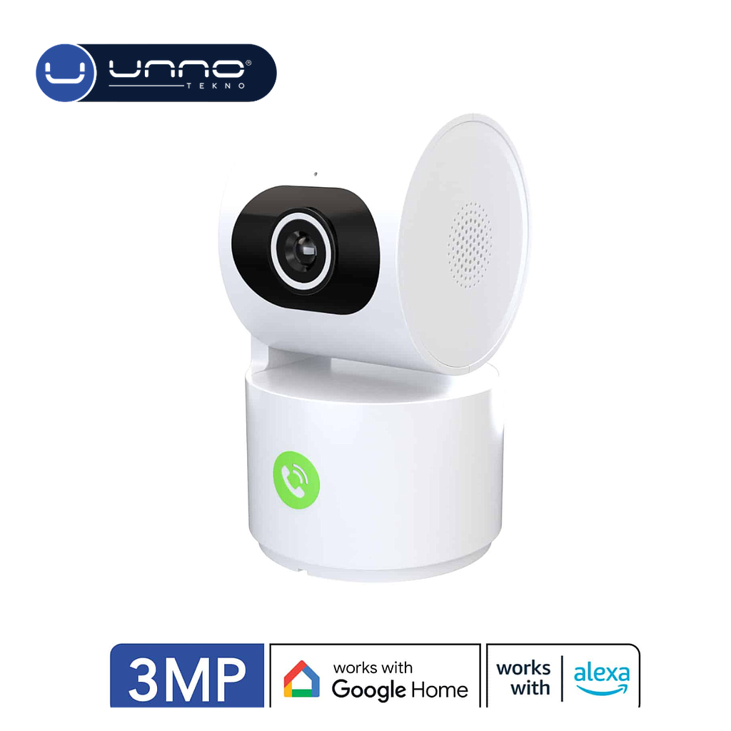 Camara UNNO TEKNO de Seguridad Interior 360° 3MP Cam9+ Blanco (CM1419WT)