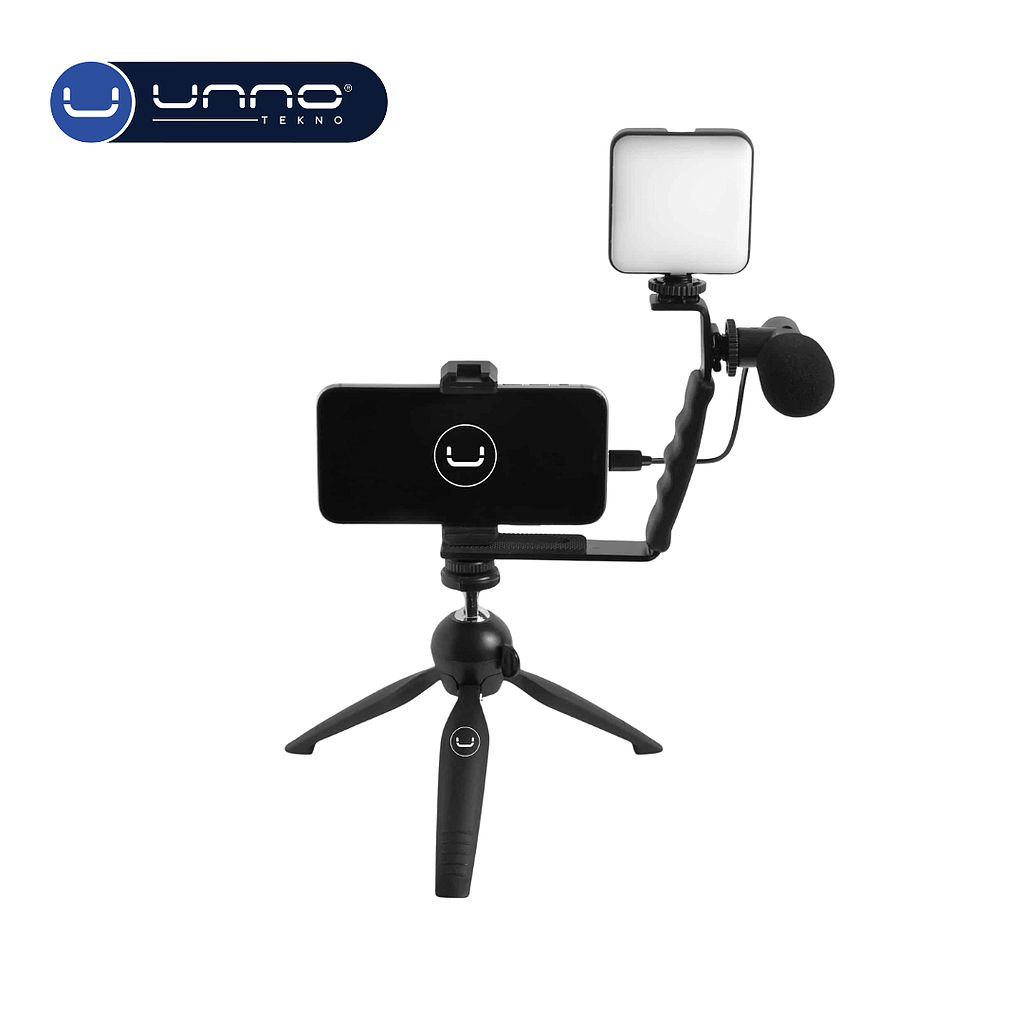 Kit Vlogging UNNO TEKNO INFLUENCER PRO+ PH1902BK